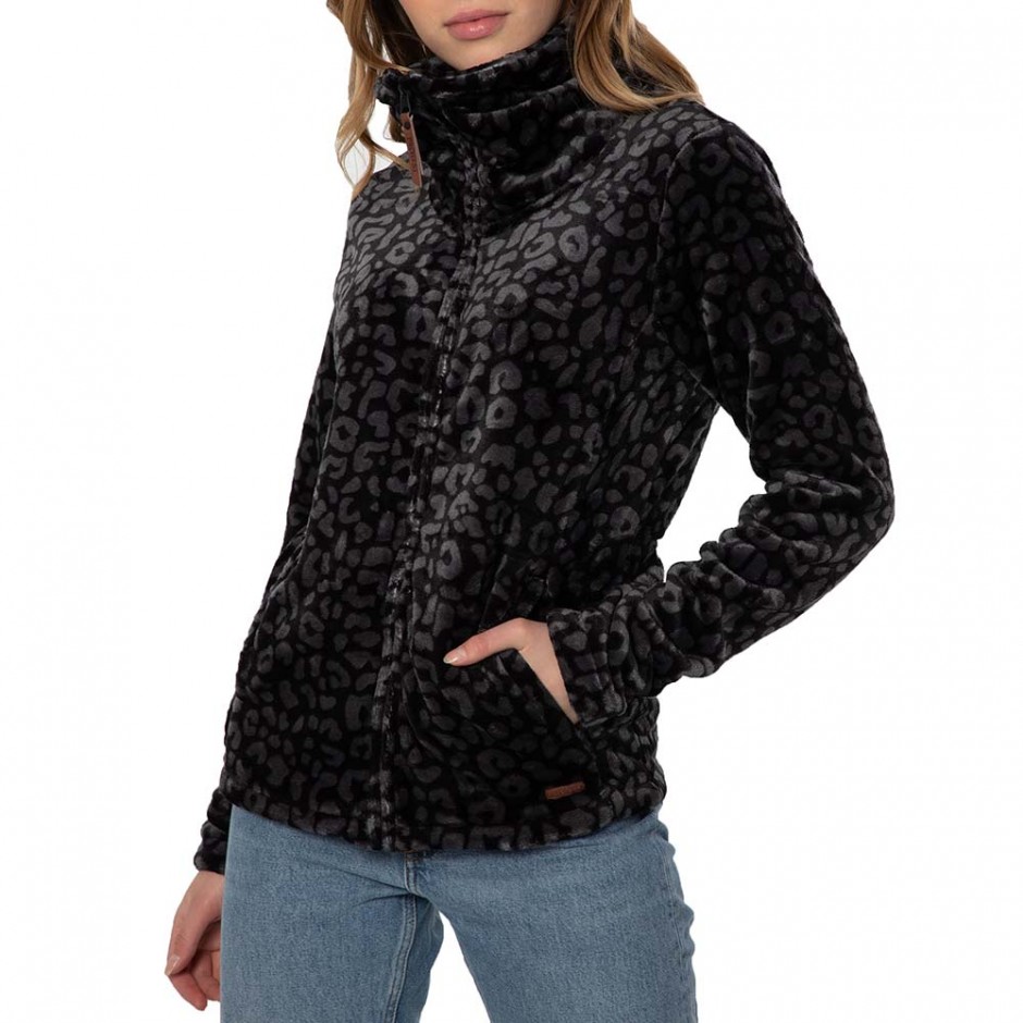 PROTEST PRTPACO FULL ZIP TOP FLEECE TRUE BLACK