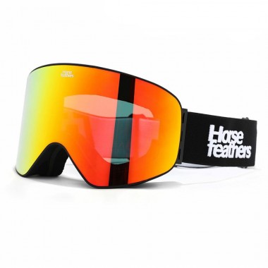 HORSEFEATHERS EDMOND SNOW GOGGLES BLACK/MIRROR RED