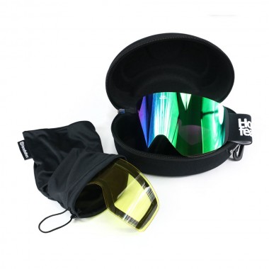 HORSEFEATHERS EDMOND SNOW GOGGLES BLACK/MIRROR GREEN