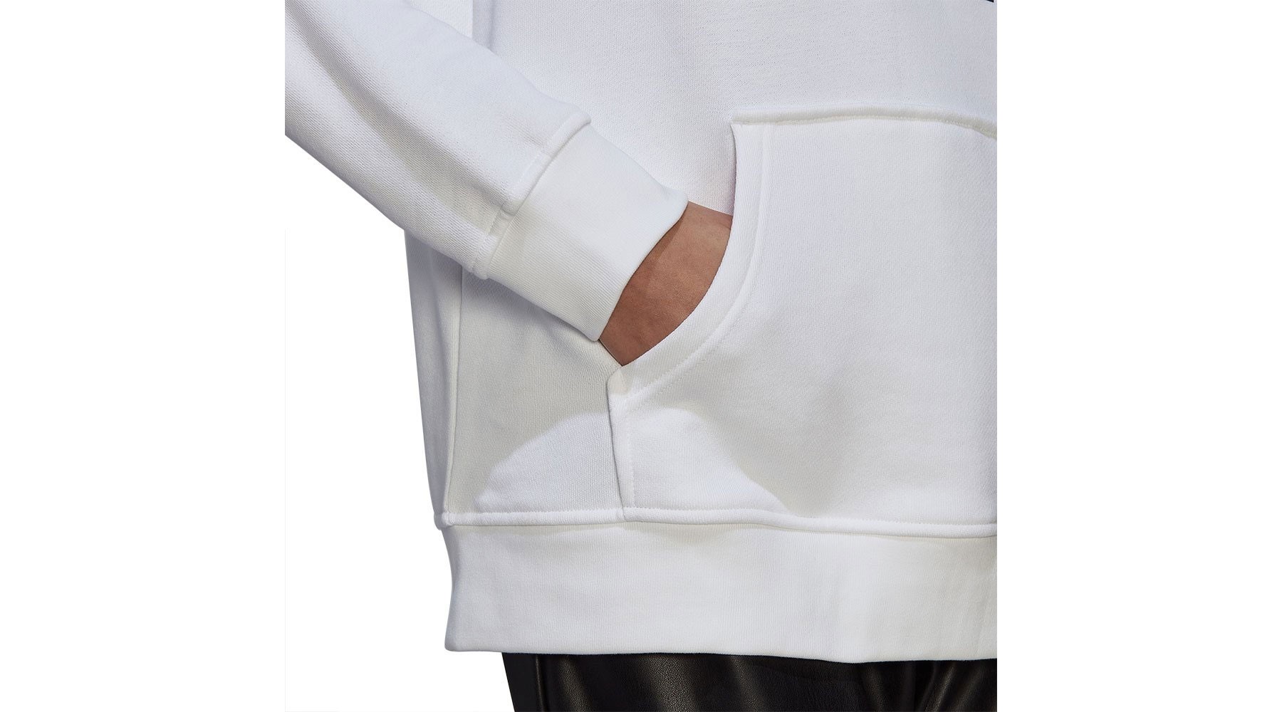 ADIDAS ADICOLOR TREFOIL HOODIE WHITE