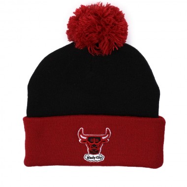 MITCHELL & NESS TWO POM CHICAGO BULLS BEANIE BLACK