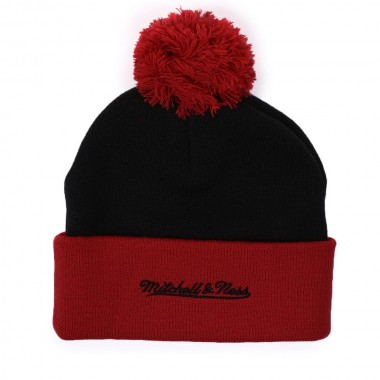 MITCHELL & NESS TWO POM CHICAGO BULLS BEANIE BLACK
