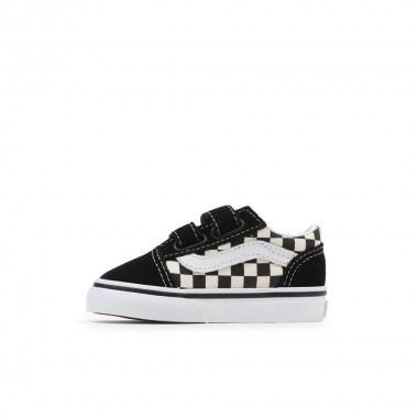 VANS OLD SKOOL V KIDS SHOES PRIMARY CHECK