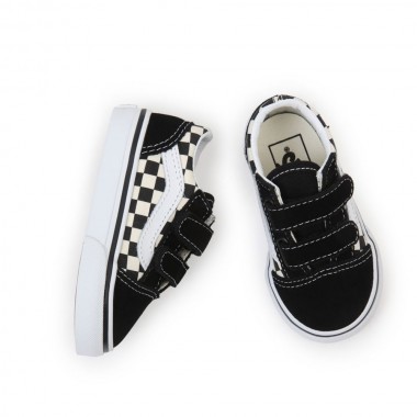 VANS OLD SKOOL V KIDS SHOES PRIMARY CHECK
