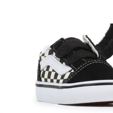 VANS OLD SKOOL V KIDS SHOES PRIMARY CHECK