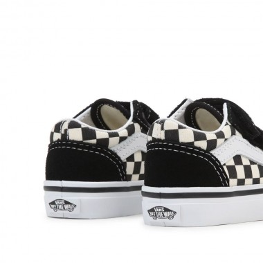 VANS OLD SKOOL V KIDS SHOES PRIMARY CHECK