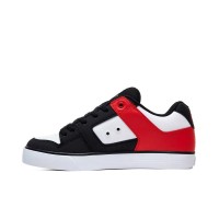DC PURE SHOES BLACK/ATHLETIC RED/BLACK