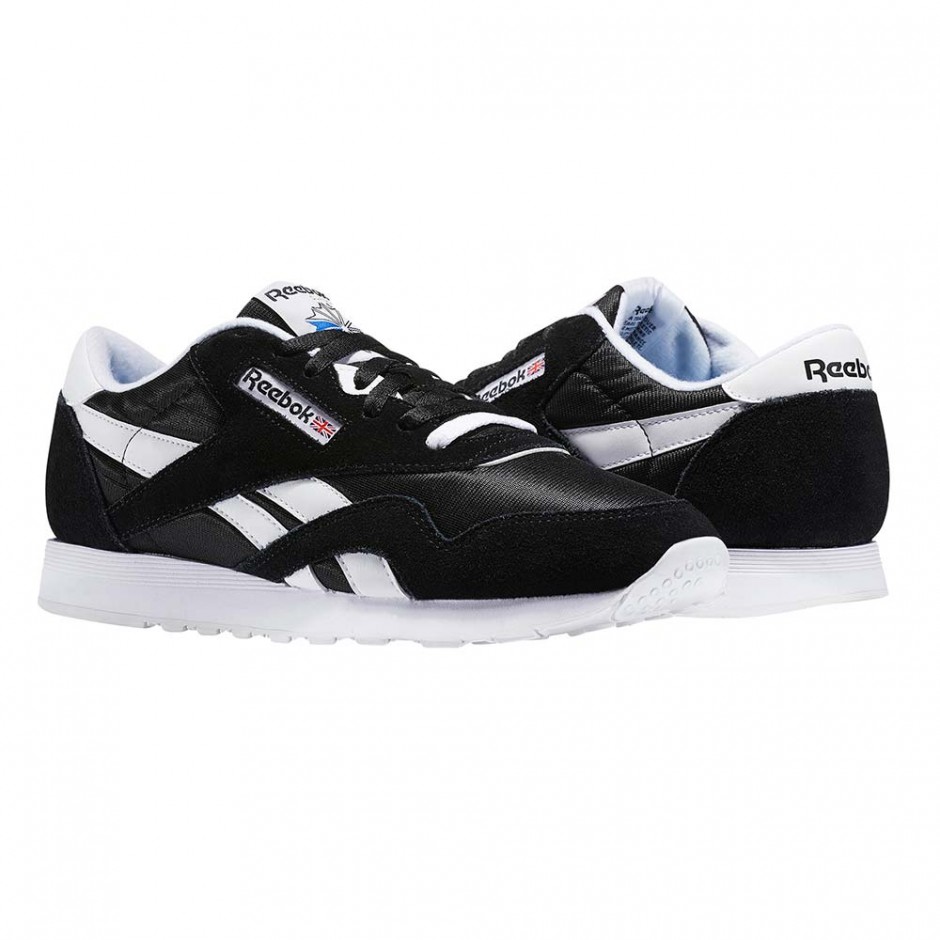 REEBOK CLASSIC NYLON SHOES BLACK/WHITE