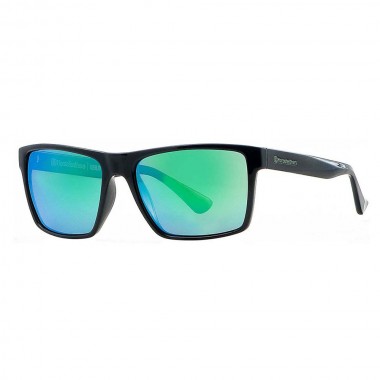 HORSEFEATHERS MERLIN SUNGLASSES GLOSS BLACK/MIRROR GREEN