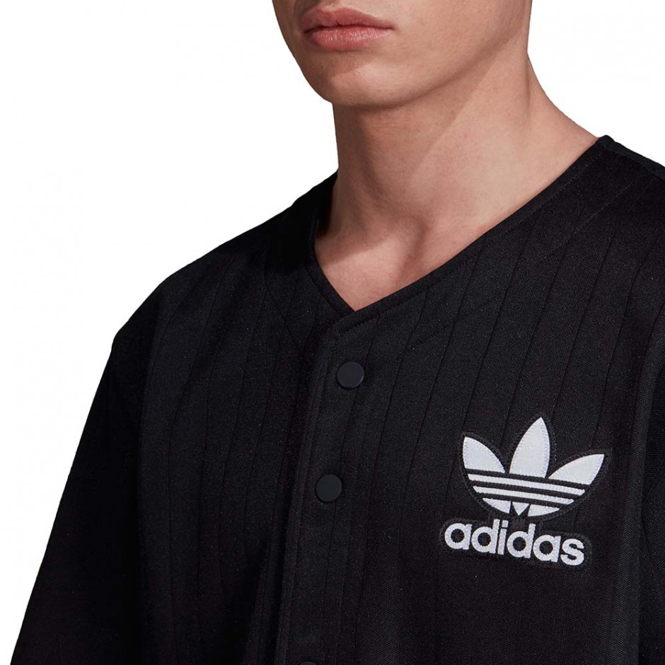 ADIDAS BASEBALL JERSEY TEE BLACK/CARBON