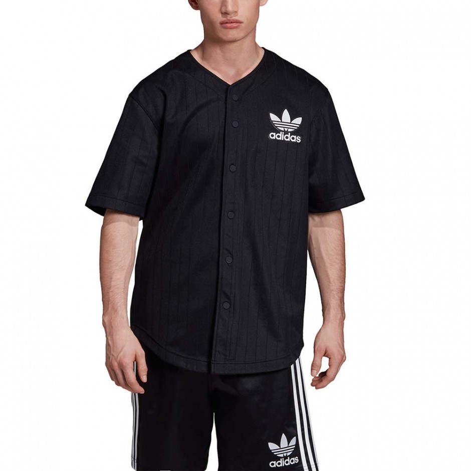 ADIDAS BASEBALL JERSEY TEE BLACK/CARBON