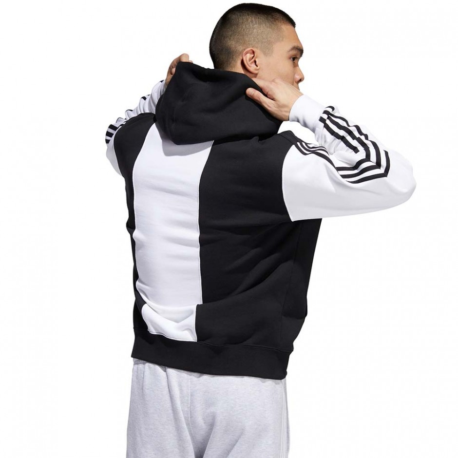 ADIDAS OFF COURT TREFOIL HOODIE BLACK/BLACK/WHITE