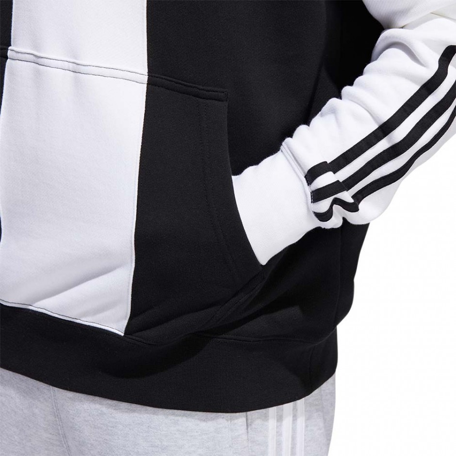 ADIDAS OFF COURT TREFOIL HOODIE BLACK/BLACK/WHITE