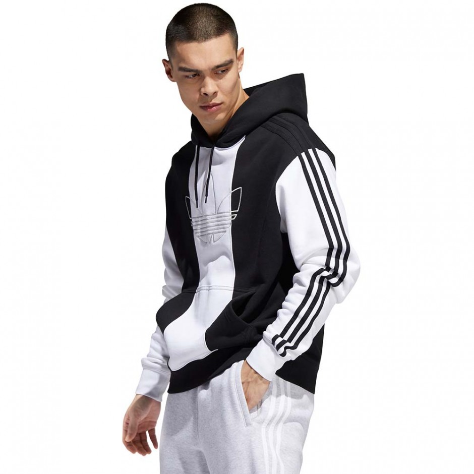 ADIDAS OFF COURT TREFOIL HOODIE BLACK/BLACK/WHITE