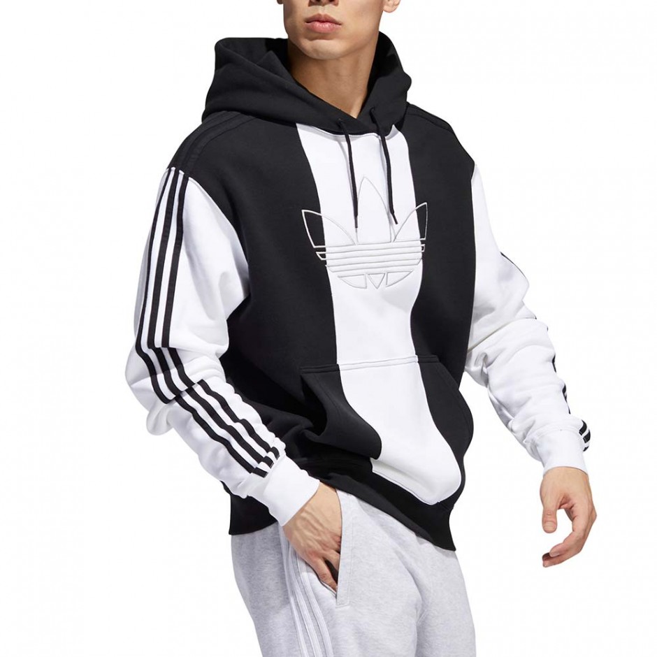 ADIDAS OFF COURT TREFOIL HOODIE BLACK/BLACK/WHITE