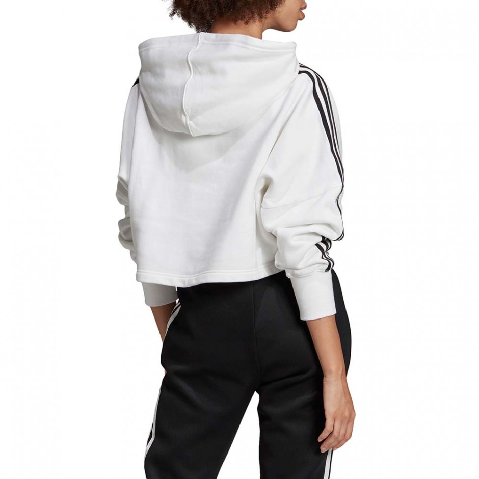 ADIDAS CROPPED HOODIE WHITE