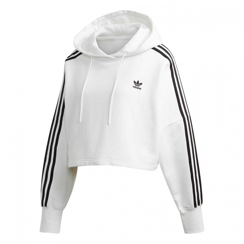 ADIDAS CROPPED HOODIE WHITE