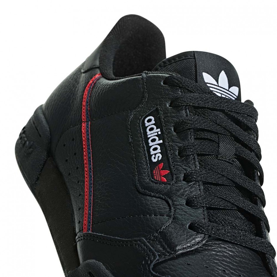 ADIDAS CONTINENTAL 80 SHOES CBLACK/SCARLE/CONAVY