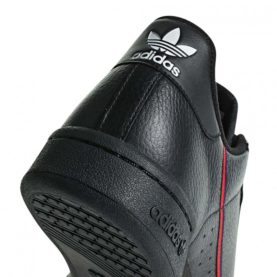 ADIDAS CONTINENTAL 80 SHOES CBLACK/SCARLE/CONAVY