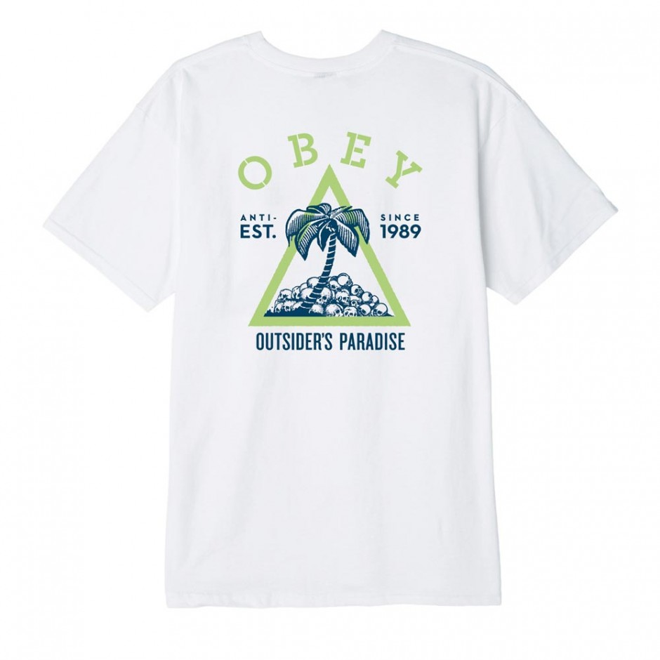 OBEY OUTSIDER S PARADISE BASIC TEE WHITE