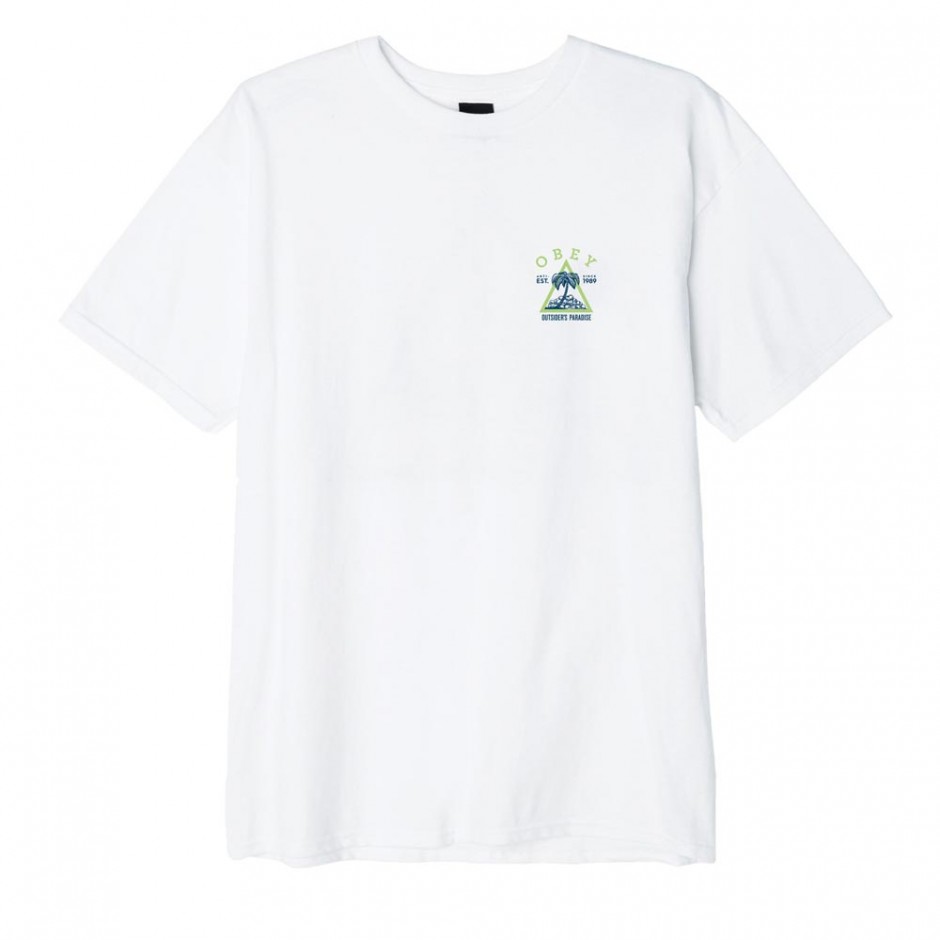OBEY OUTSIDER S PARADISE BASIC TEE WHITE