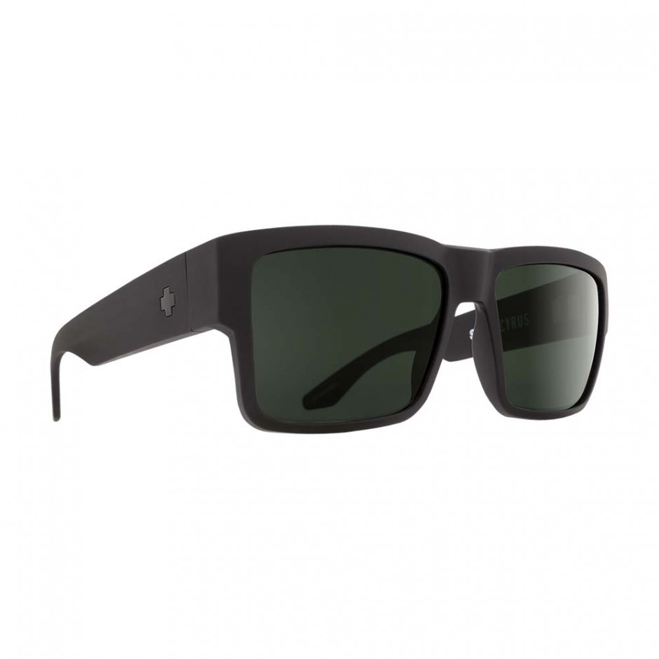 SPY CYRUS SUNGLASSES MATTE BLACK/HAPPY GRAY GREEN