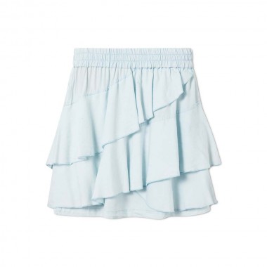 FEMI STORIES AVA MINI SKIRT LIGHT BLUE DENIM