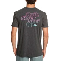 QUIKSILVER DOUBLE STACKED TEE CHARCOAL HEATHER