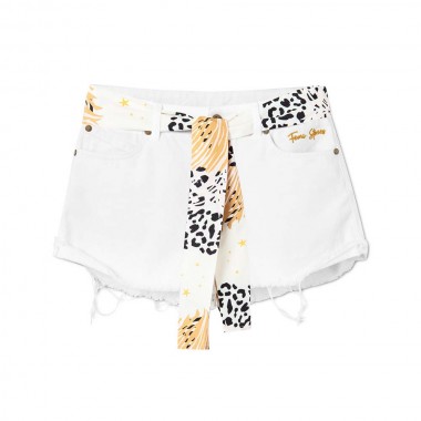 FEMI STORIES MYKINA S19 JEAN SHORTS WHITE