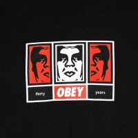 OBEY 3 FACES 30 YEARS BASIC TEE BLACK