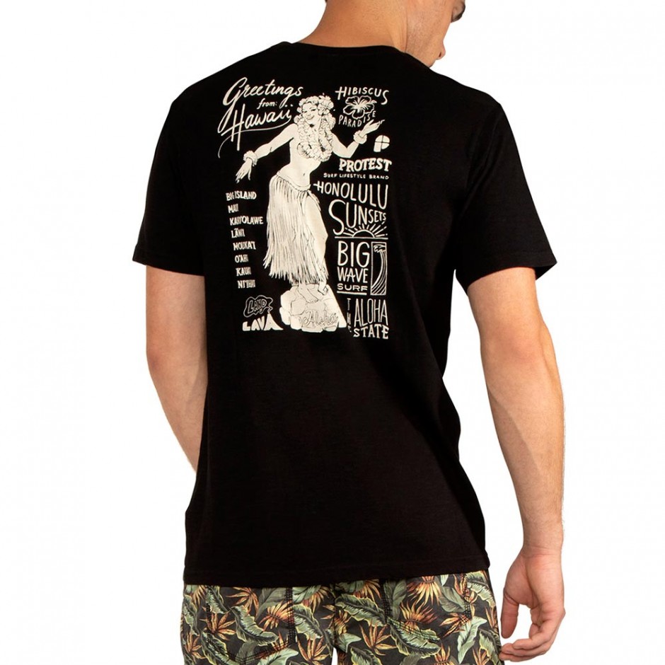 PROTEST TALBOT T-SHIRT TRUE BLACK