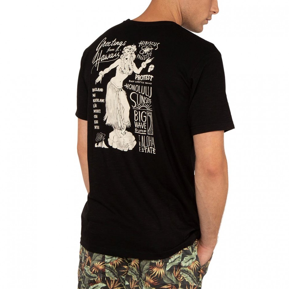 PROTEST TALBOT T-SHIRT TRUE BLACK