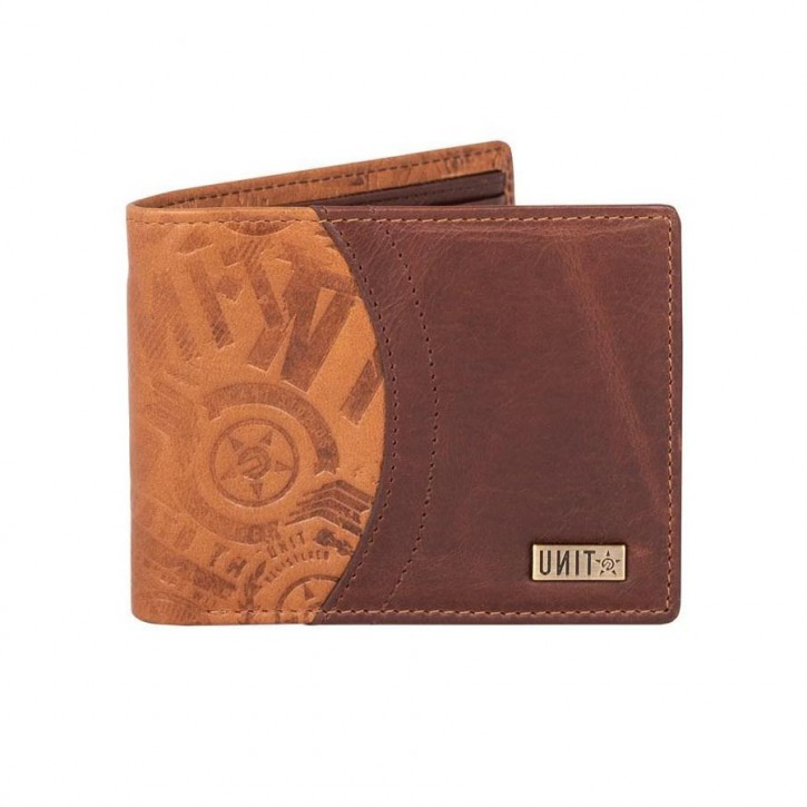 UNIT TRADE LEATHER WALLET CHOCOLATE