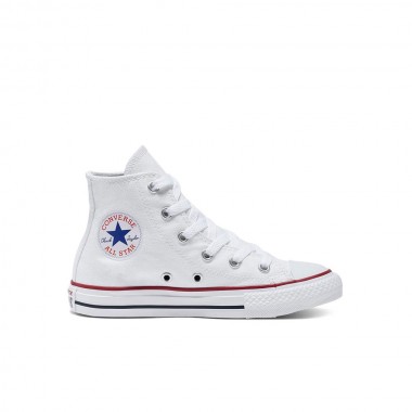 CONVERSE CHUCK TAYLOR ALL STAR YOUTH HI SHOES OPTIC WHITE