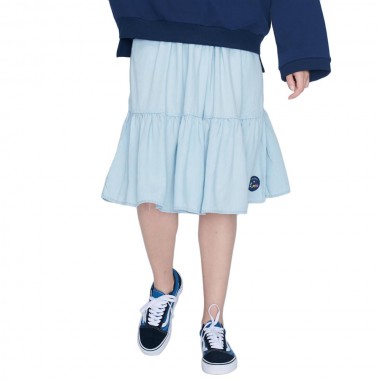 FEMI STORIES DOLL SKIRT LIGHT BLUE DENIM