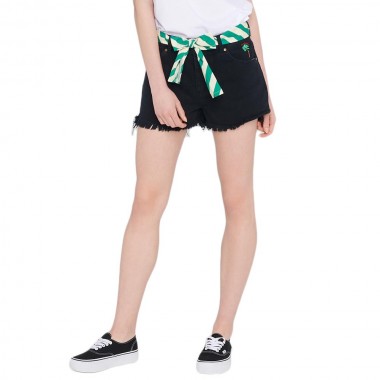 FEMI STORIES MYKINA S20 JEAN SHORTS BLACK