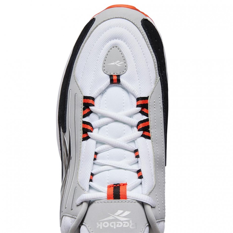 REEBOK DMX SERIES 2200 SHOES WHITE/VIVID ORANGE/PURE GREY