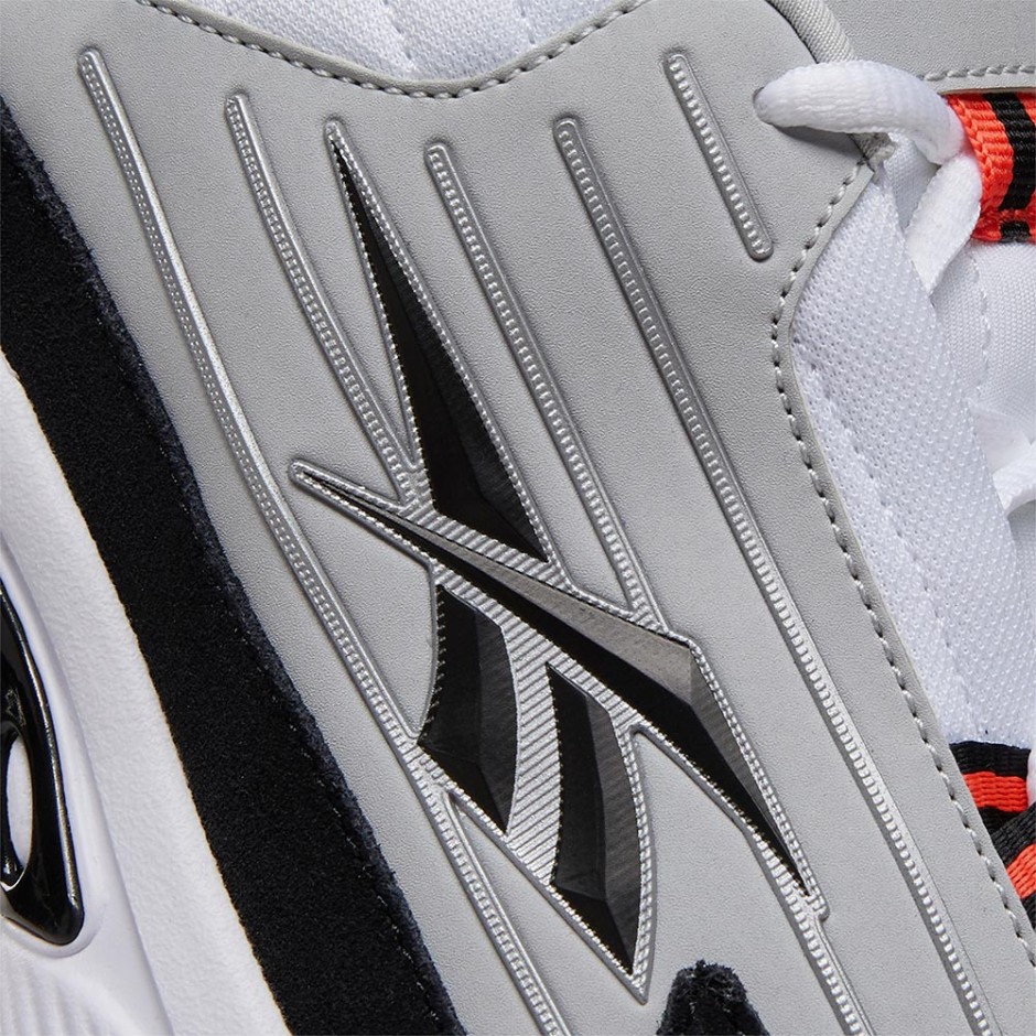 REEBOK DMX SERIES 2200 SHOES WHITE/VIVID ORANGE/PURE GREY