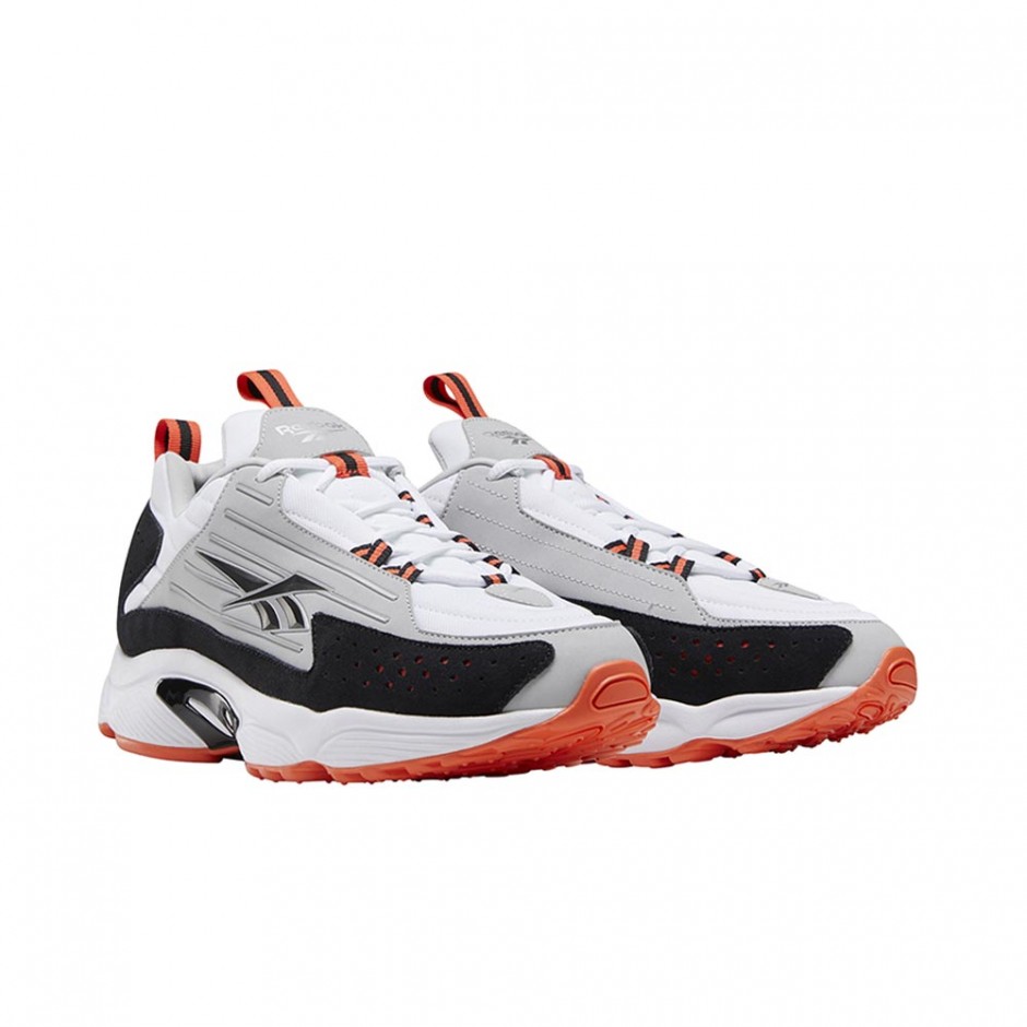REEBOK DMX SERIES 2200 SHOES WHITE/VIVID ORANGE/PURE GREY