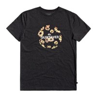 QUIKSILVER SUMMERS END TEE CHARCOAL HEATHER