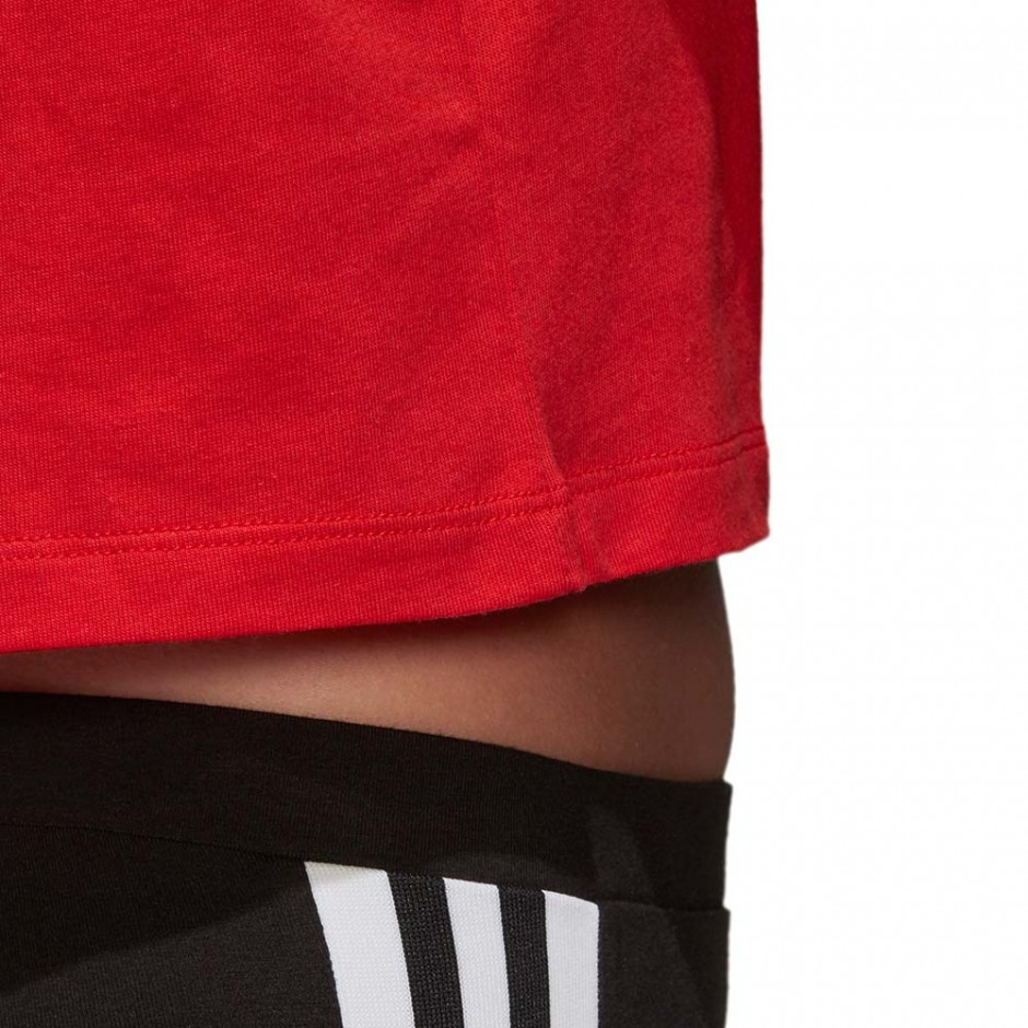 ADIDAS CROP TOP LUSH RED/WHITE