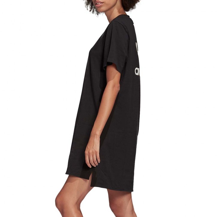 black trefoil dress by adidas