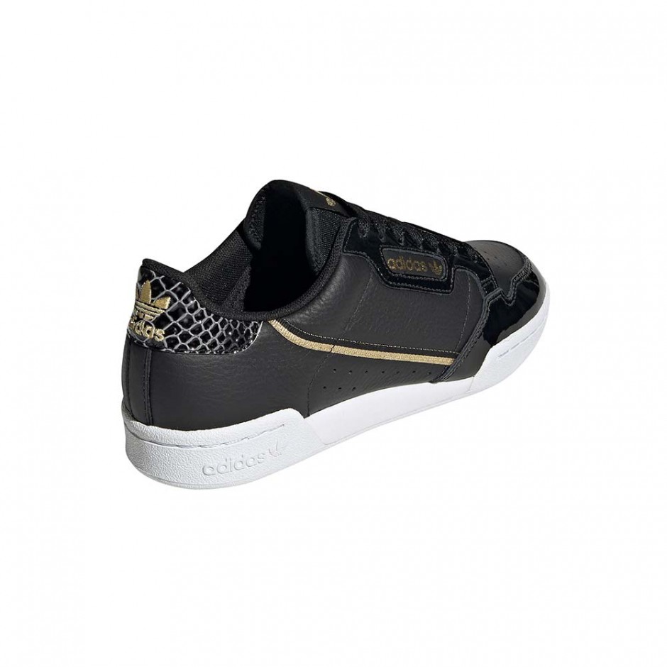 ADIDAS CONTINENTAL 80 W SHOES CBLACK/FTWWHT/GOLDMT