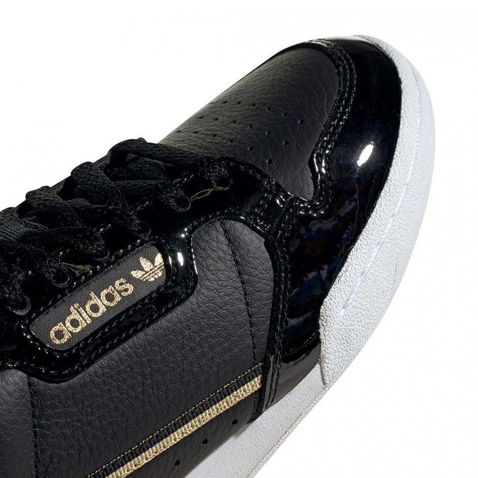 ADIDAS CONTINENTAL 80 W SHOES CBLACK/FTWWHT/GOLDMT