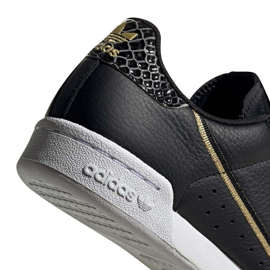 ADIDAS CONTINENTAL 80 W SHOES CBLACK/FTWWHT/GOLDMT