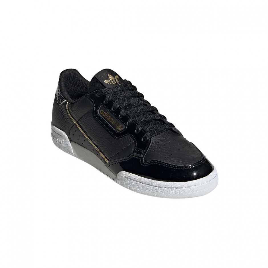ADIDAS CONTINENTAL 80 W SHOES CBLACK/FTWWHT/GOLDMT