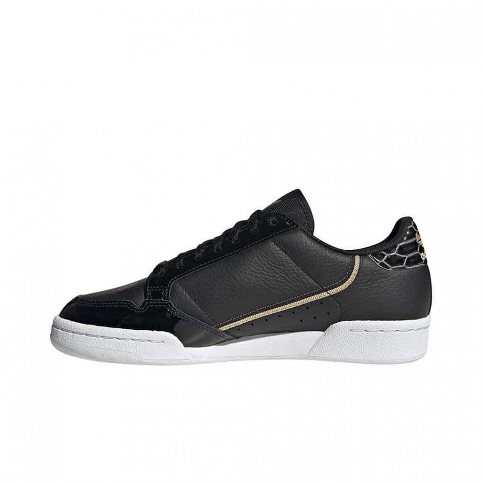 ADIDAS CONTINENTAL 80 W SHOES CBLACK/FTWWHT/GOLDMT