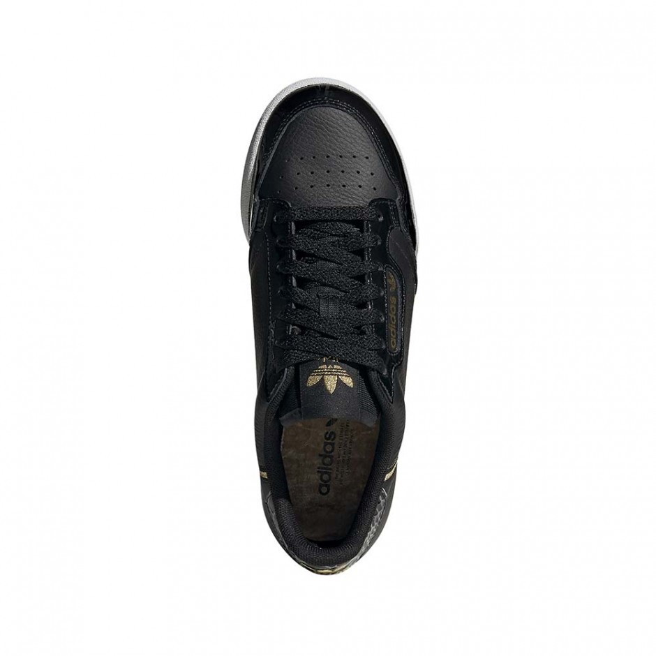 ADIDAS CONTINENTAL 80 W SHOES CBLACK/FTWWHT/GOLDMT