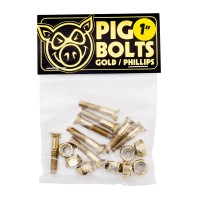 PIG GOLD ANODIZED BOLTS 1&quot PHILLIPS