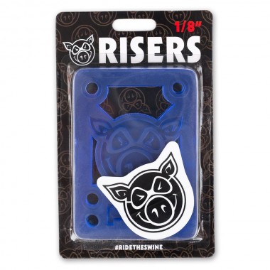 PIG PILES 1/8&quot HARD RISERS BLUE